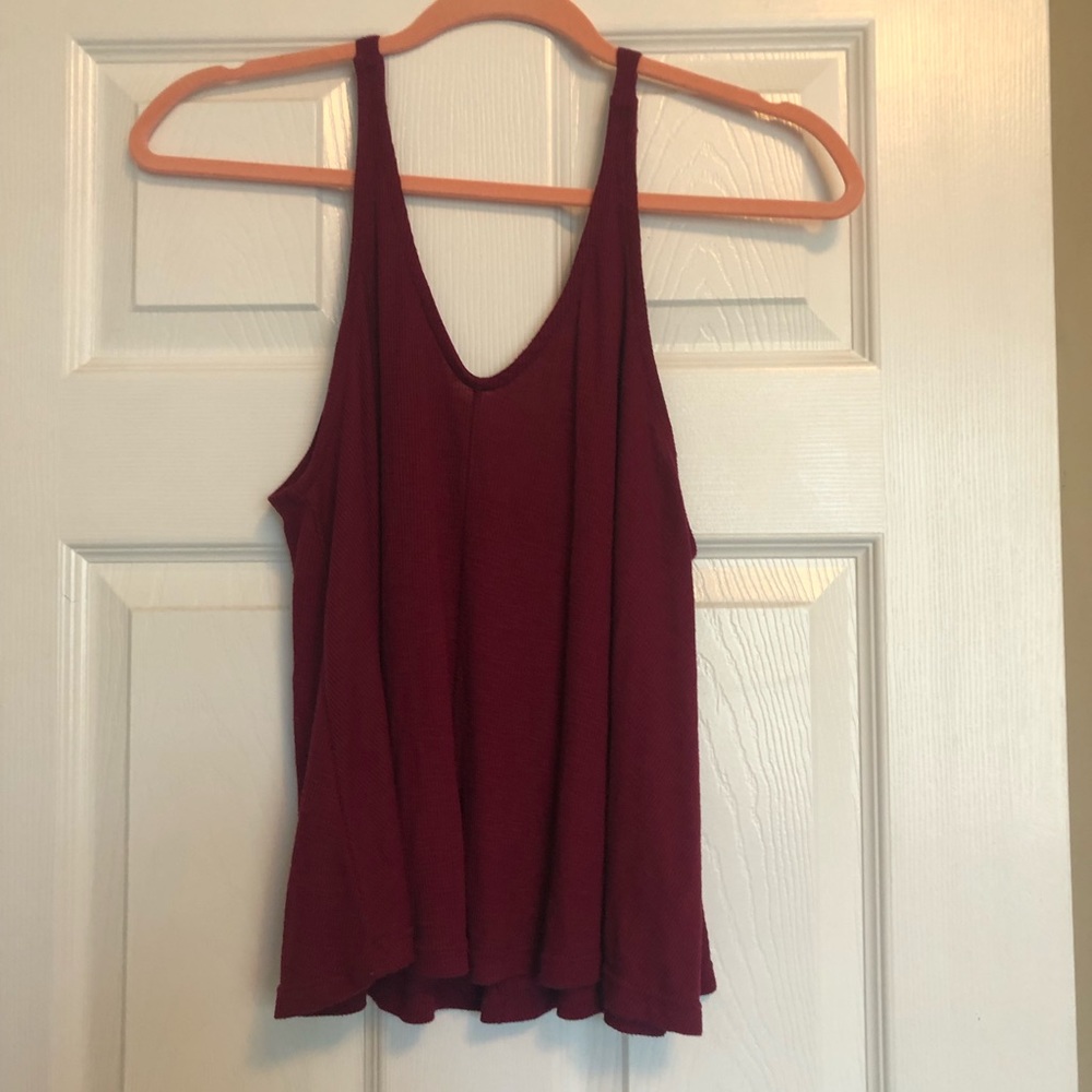 EUC FREE PEOPLE MAROON TANK